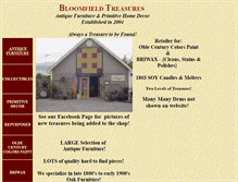 Tablet Screenshot of bloomfieldtreasures.com